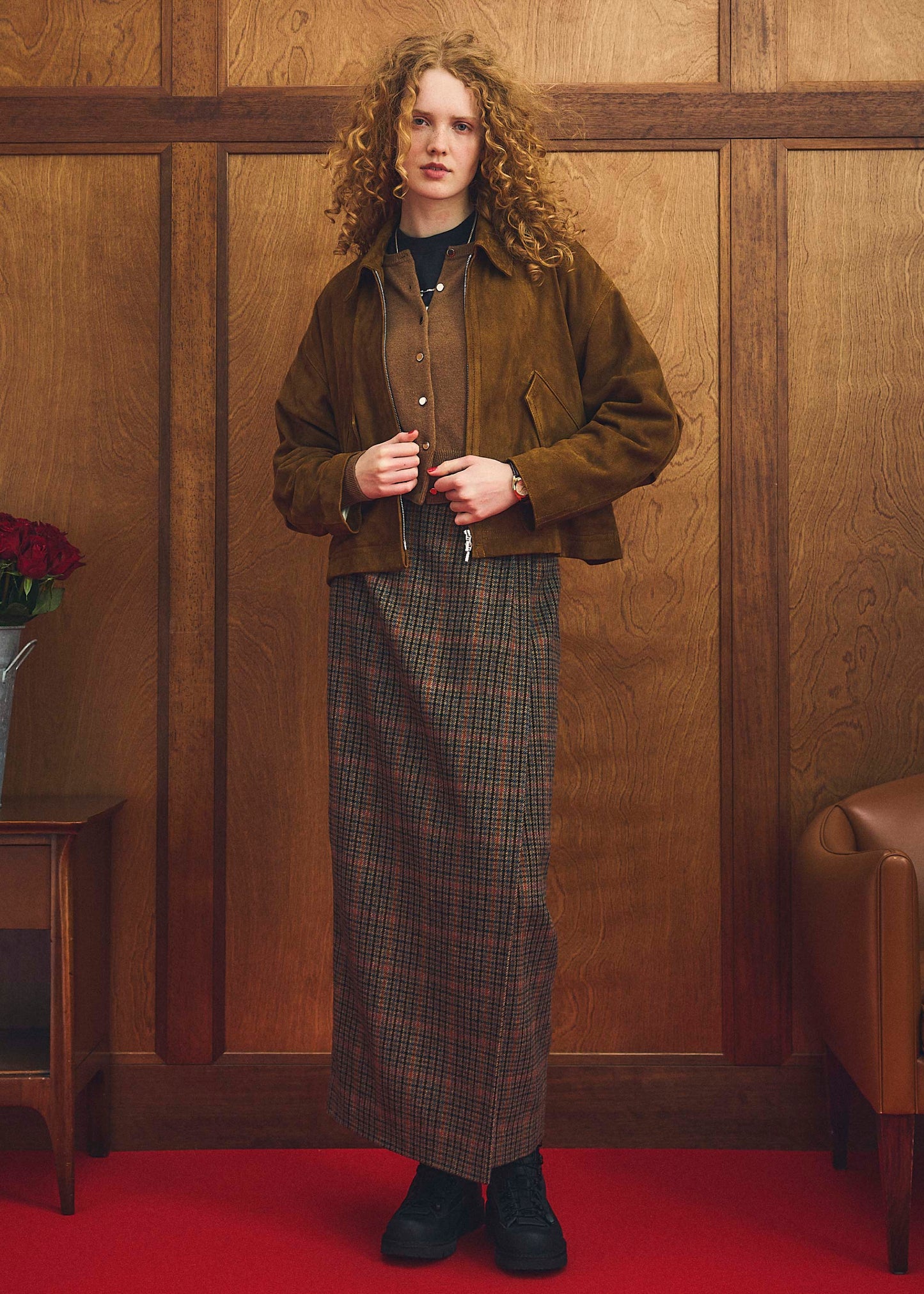 【Oblada】GABRIEL SKIRT GUN CLUB CHECK