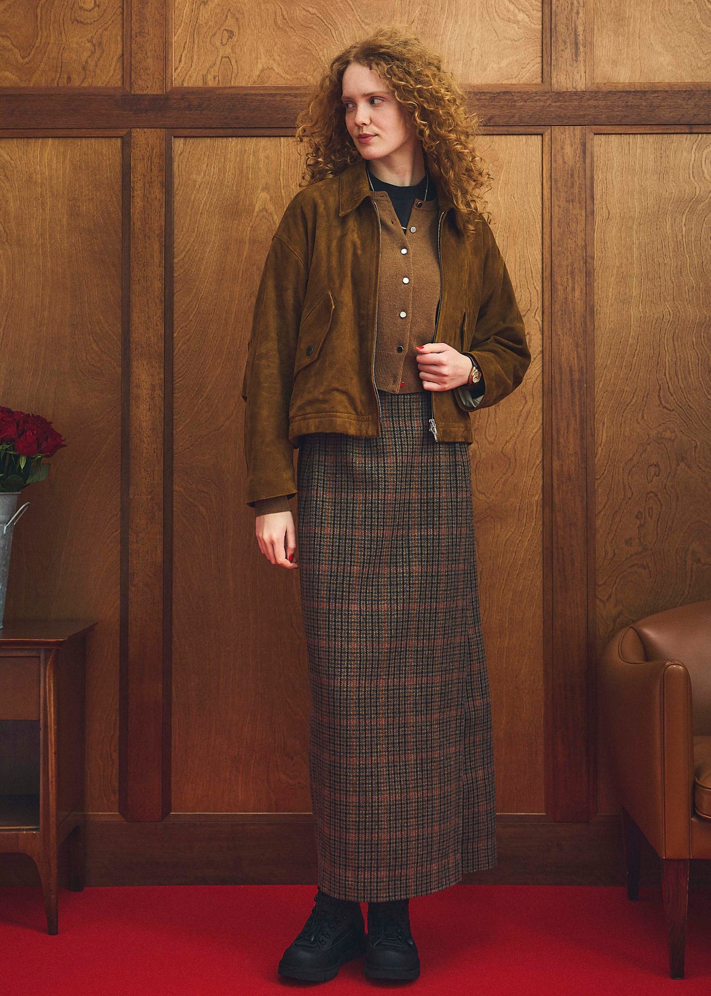【Oblada】GABRIEL SKIRT GUN CLUB CHECK