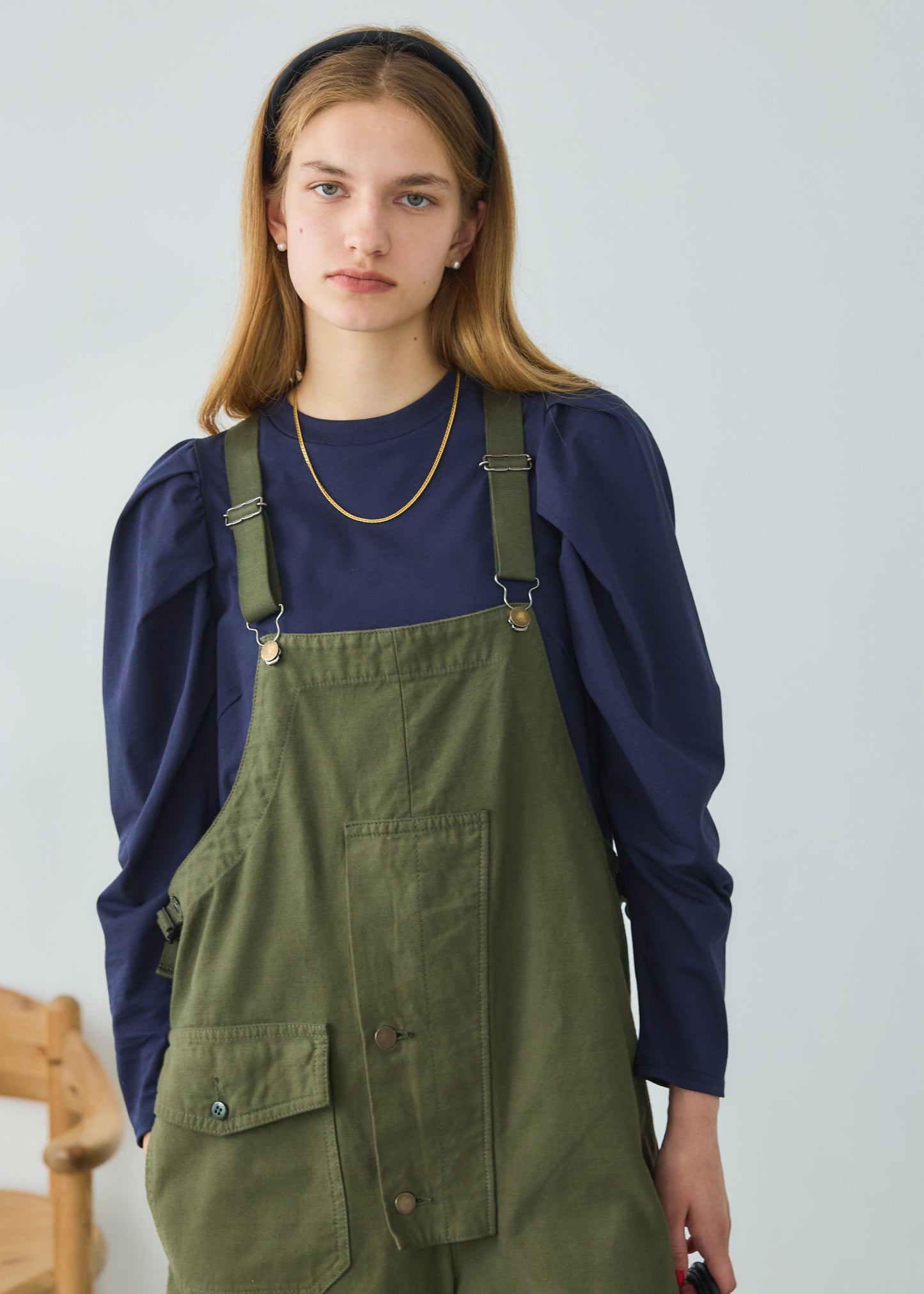 【Oblada】SHIRRING JERSEY BLOUSE