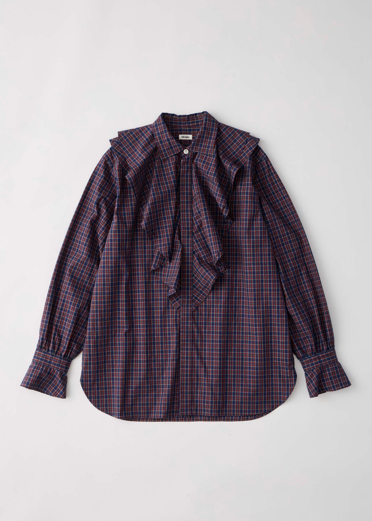 【ONLINE PREORDER】CHECK RUFFLE BLOUSE