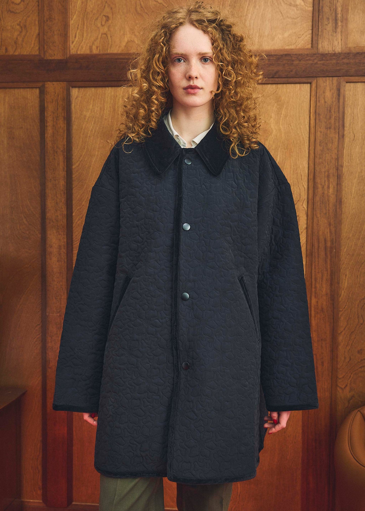 【Oblada】FLOWER EMBROIDERY COAT