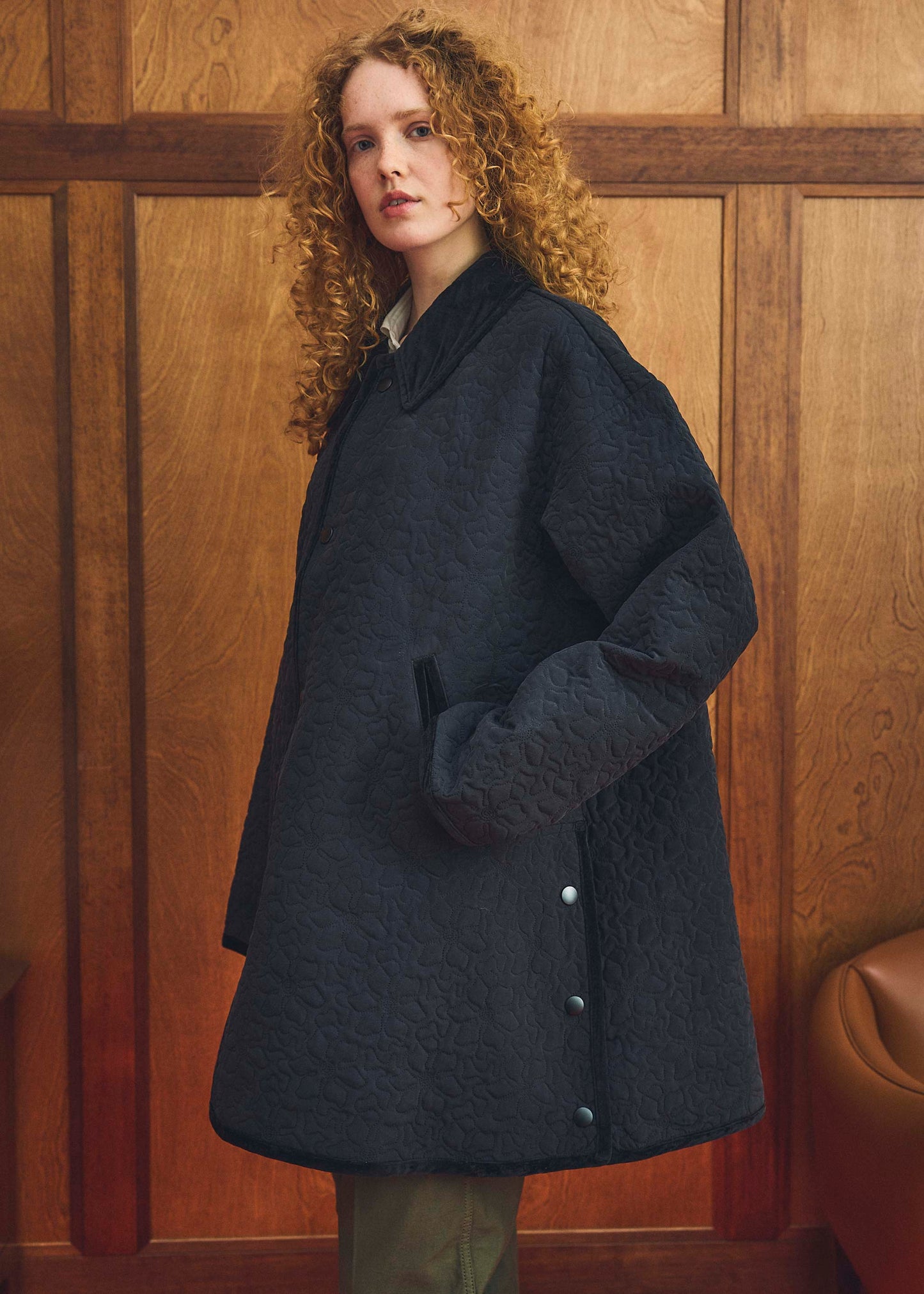 【Oblada】FLOWER EMBROIDERY COAT