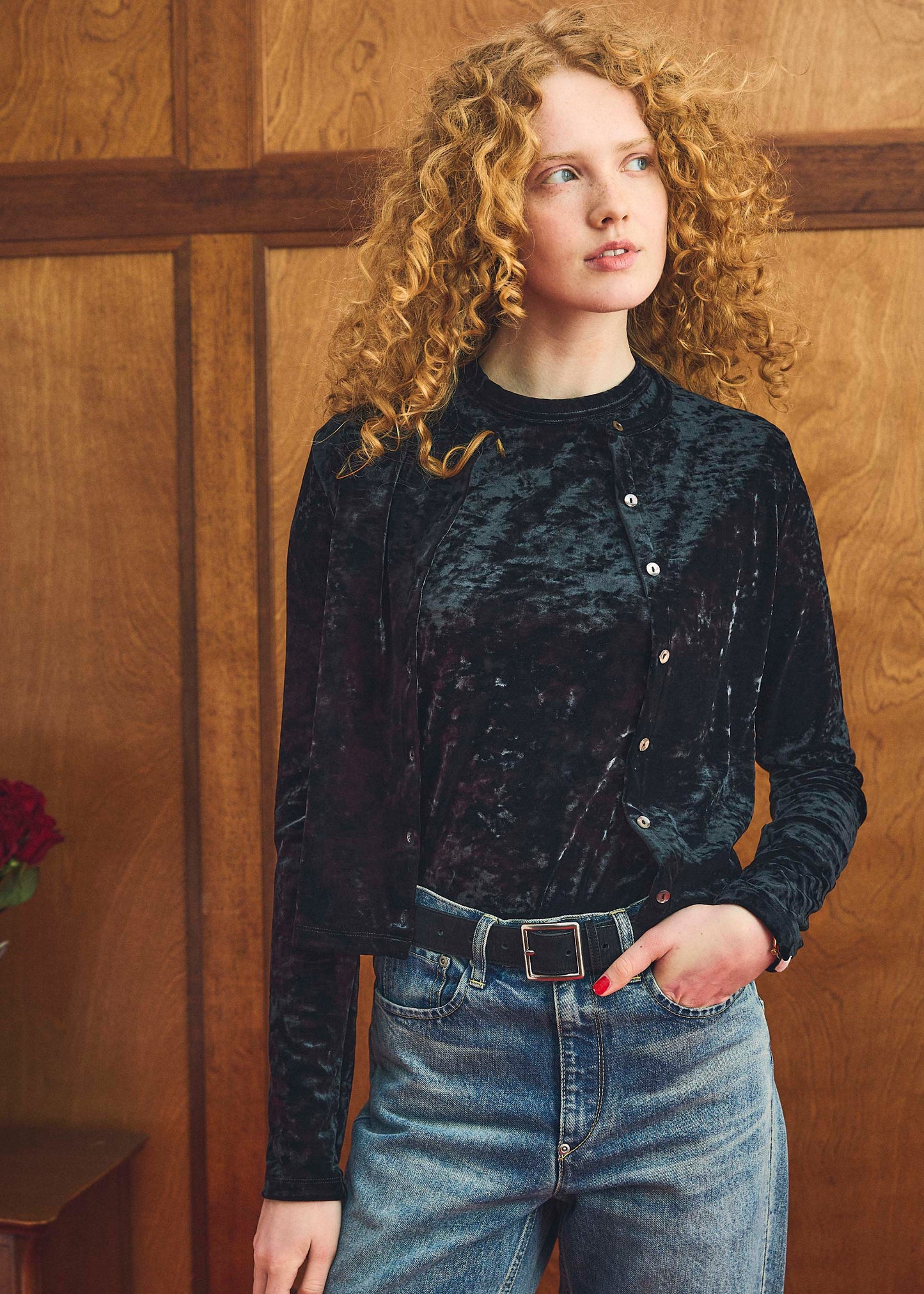 【Oblada】VELOR CARDIGAN