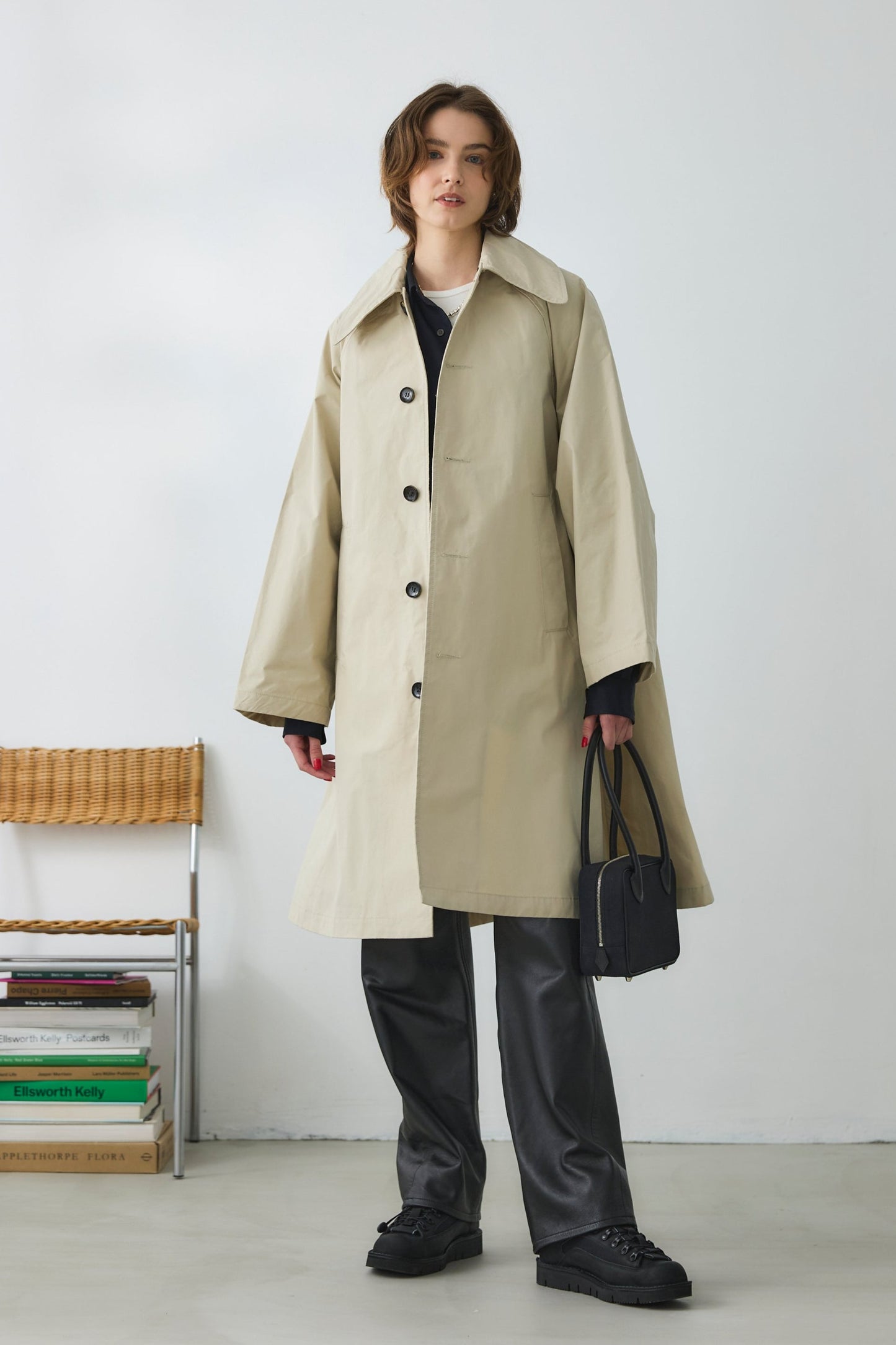 【Oblada】LOW RISE LEATHER PANTS