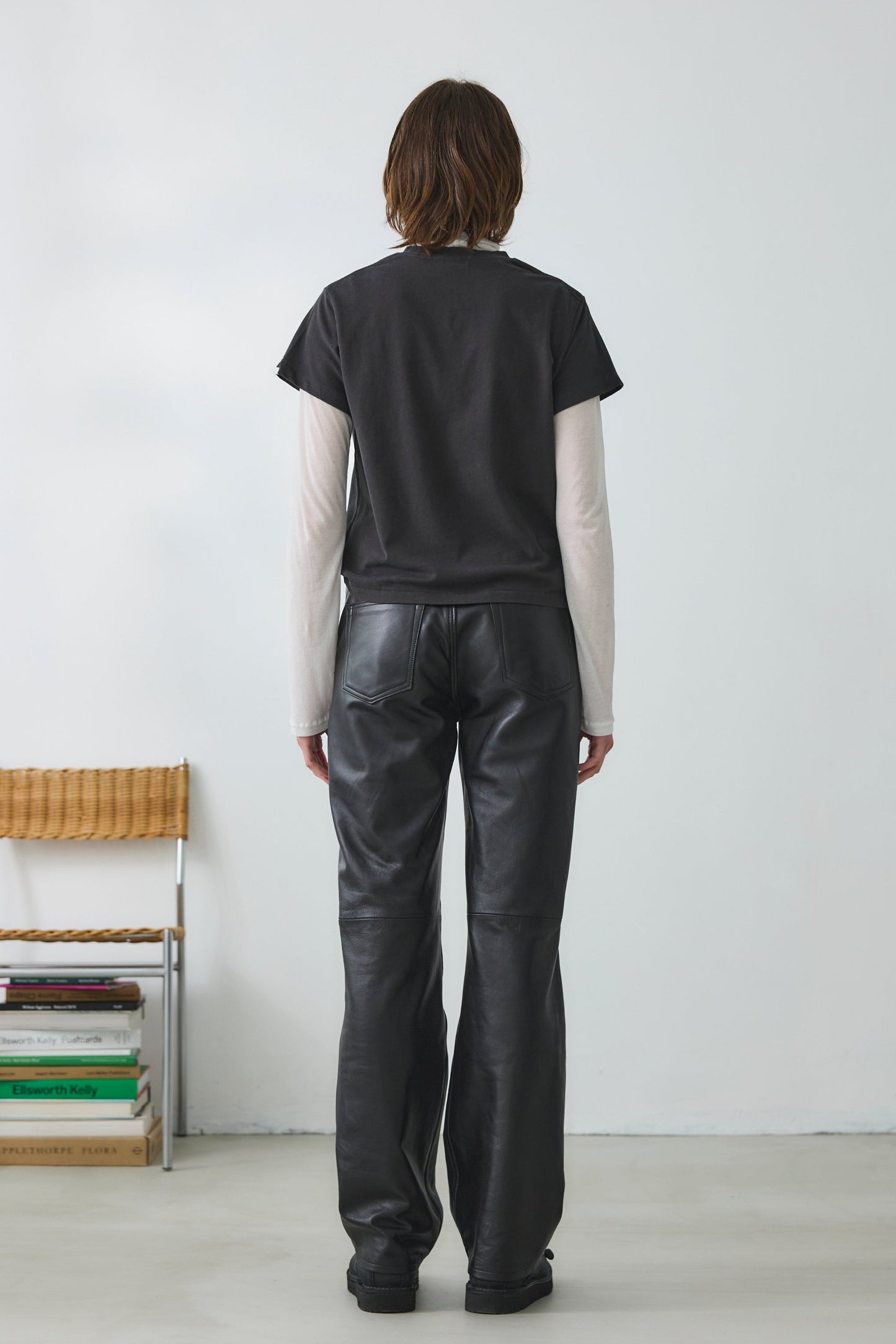 【Oblada】LOW RISE LEATHER PANTS