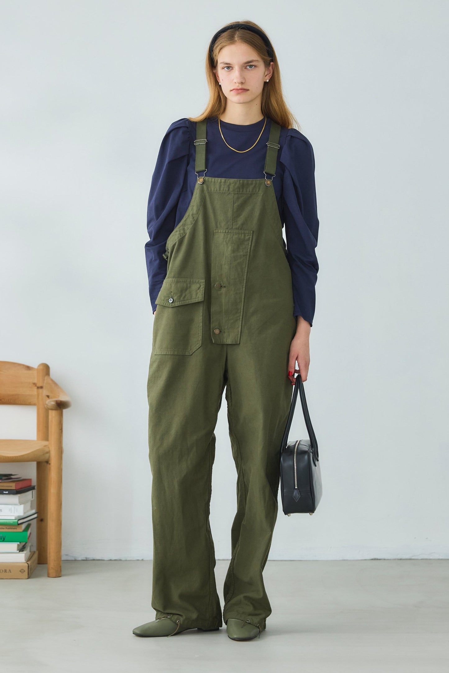 【Oblada】SHIRRING JERSEY BLOUSE
