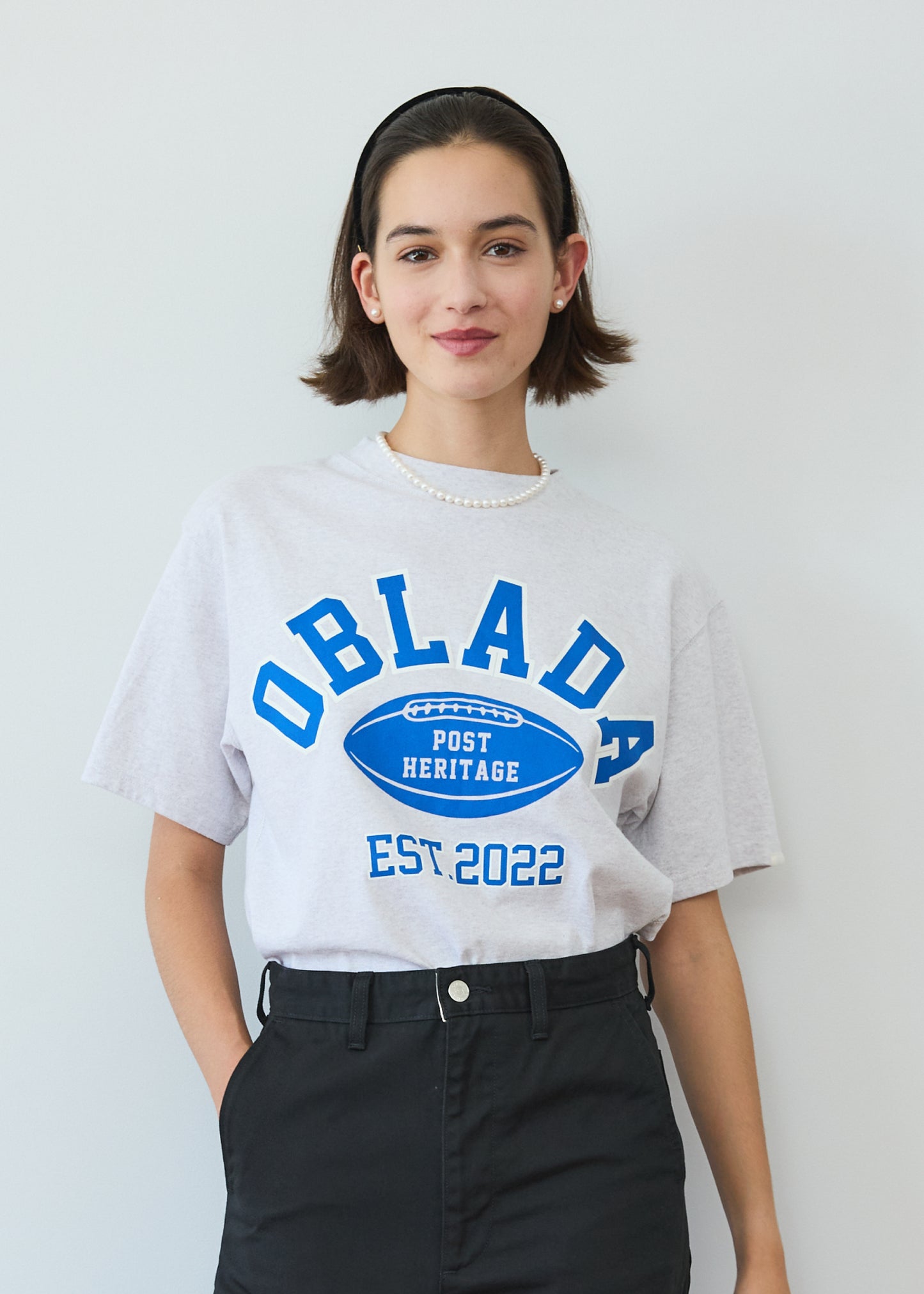 【Oblada】College Logo T-shirt