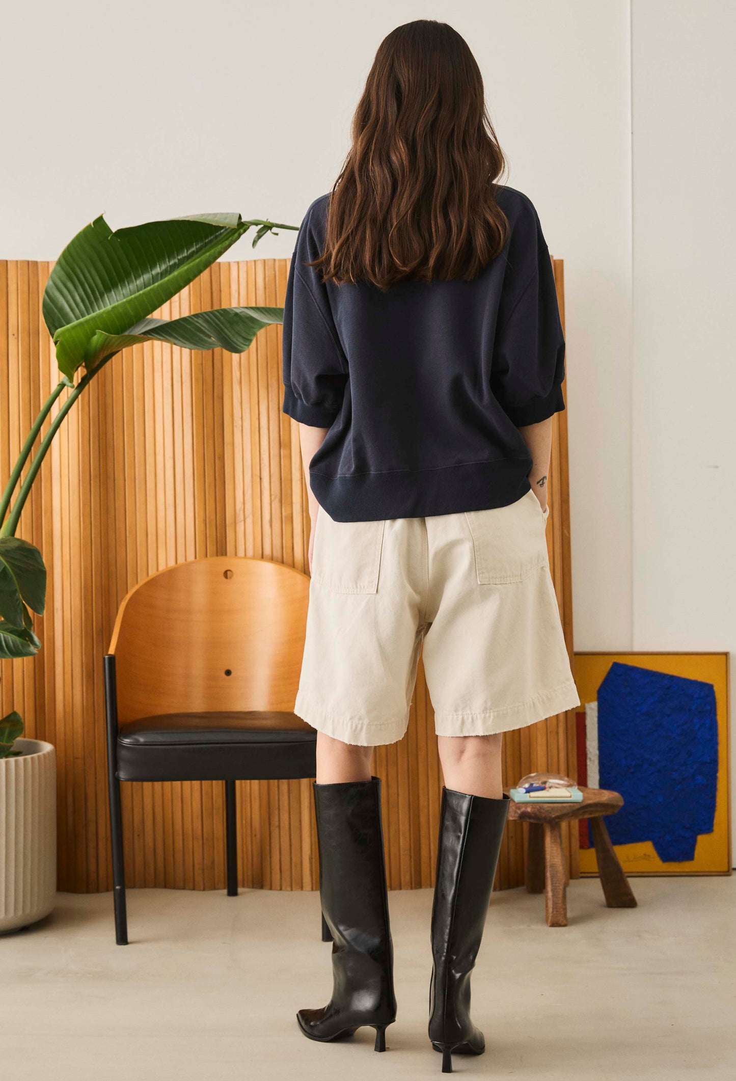 【Oblada】HALF SLEEVE SWEAT SHIRT