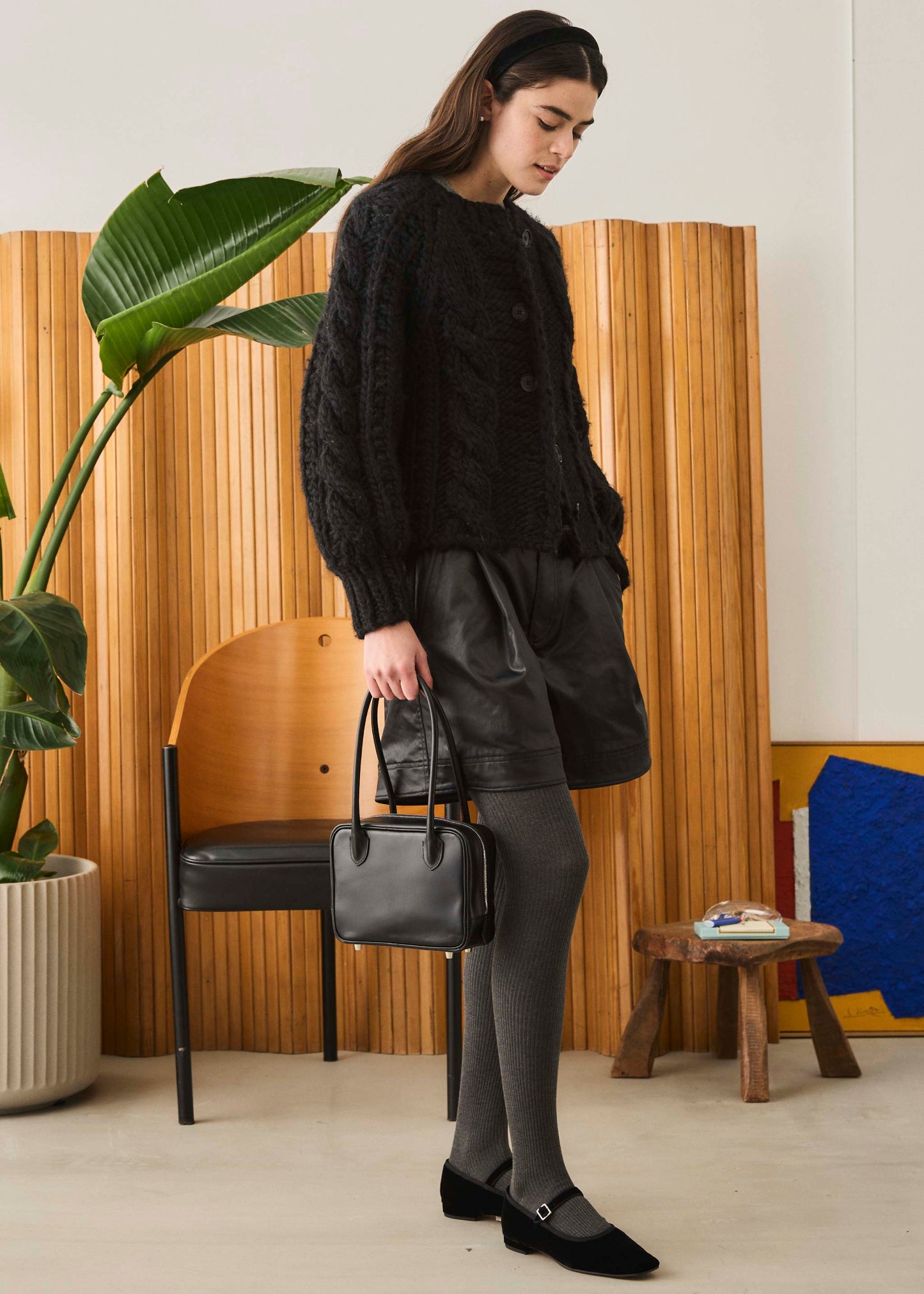 【Oblada】GI SHORTS LEATHER LIKE