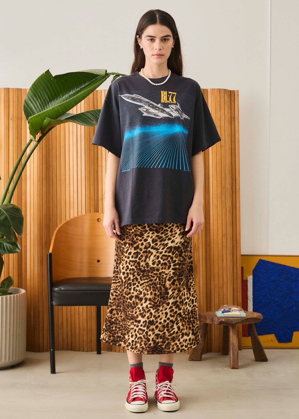 【Oblada】LEOPARD SKIRT