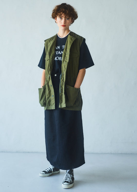 【Oblada】Sleeveless Military Jacket