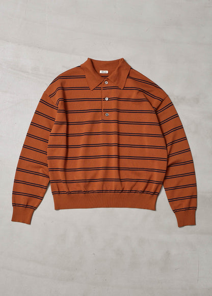 【ONLINE PREORDER】BORDER POLO KNIT
