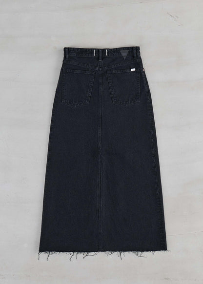 【Oblada】BUDDY DENIM SKIRT BLACK