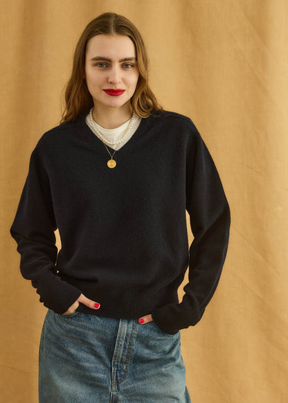 【Oblada】FILL V NECK KNIT