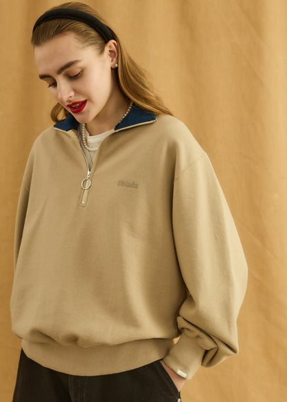 【Oblada】HALF ZIP SWEAT