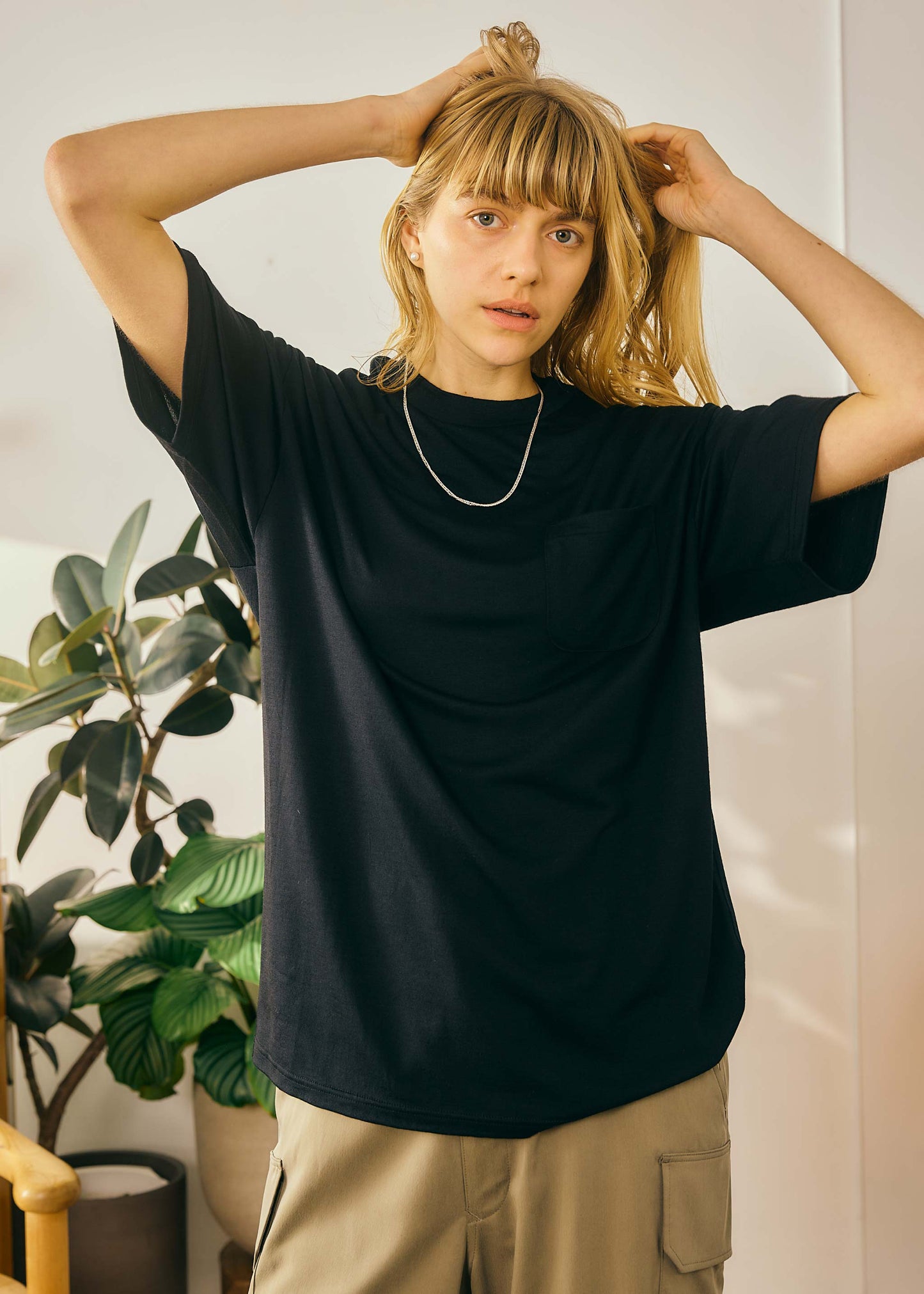 【Oblada】WOOL POCKET TEE