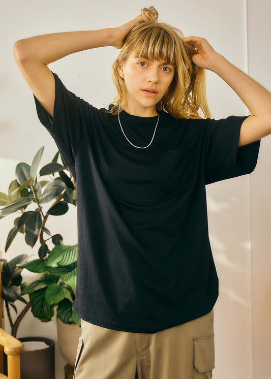 【Oblada】WOOL POCKET TEE