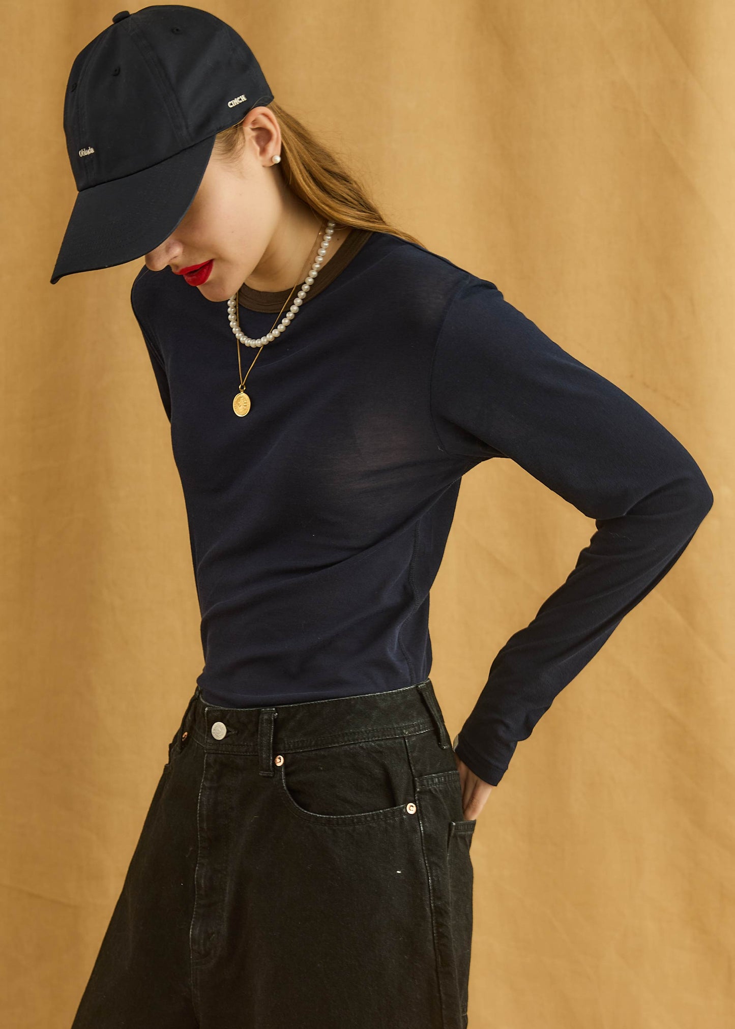 【Oblada】SHEER LONG SLEEVE TEE