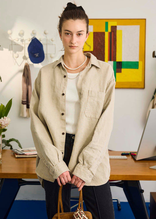 【Oblada】LINEN AUTHENTIC SHIRT