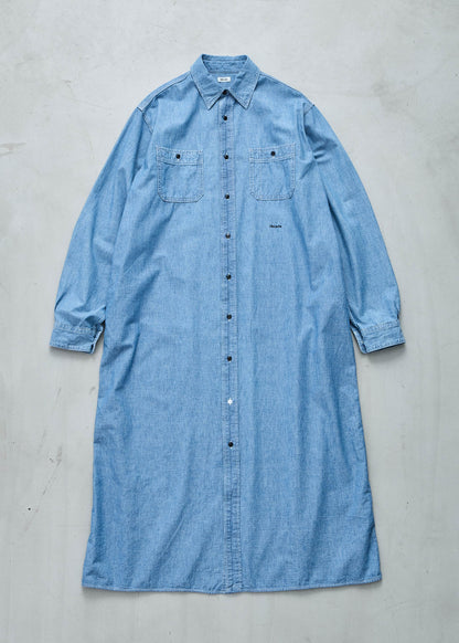 【Oblada】CHAMBRAY SHIRT ONEPIECE