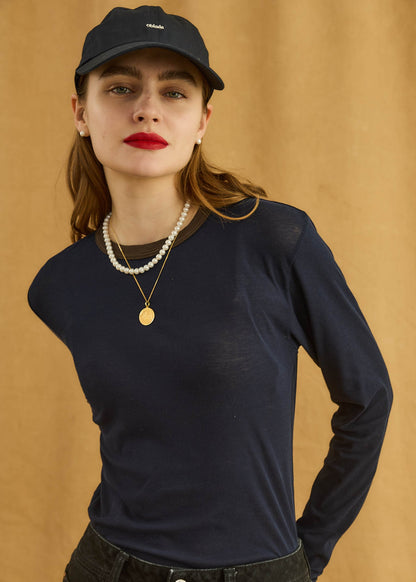 【Oblada】SHEER LONG SLEEVE TEE