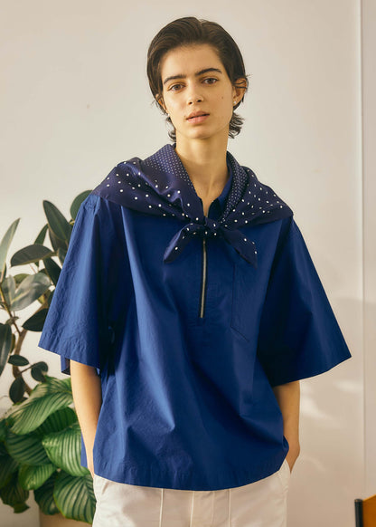 【Oblada】MIX DOT SILK SCARF