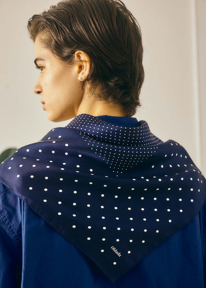 【Oblada】MIX DOT SILK SCARF