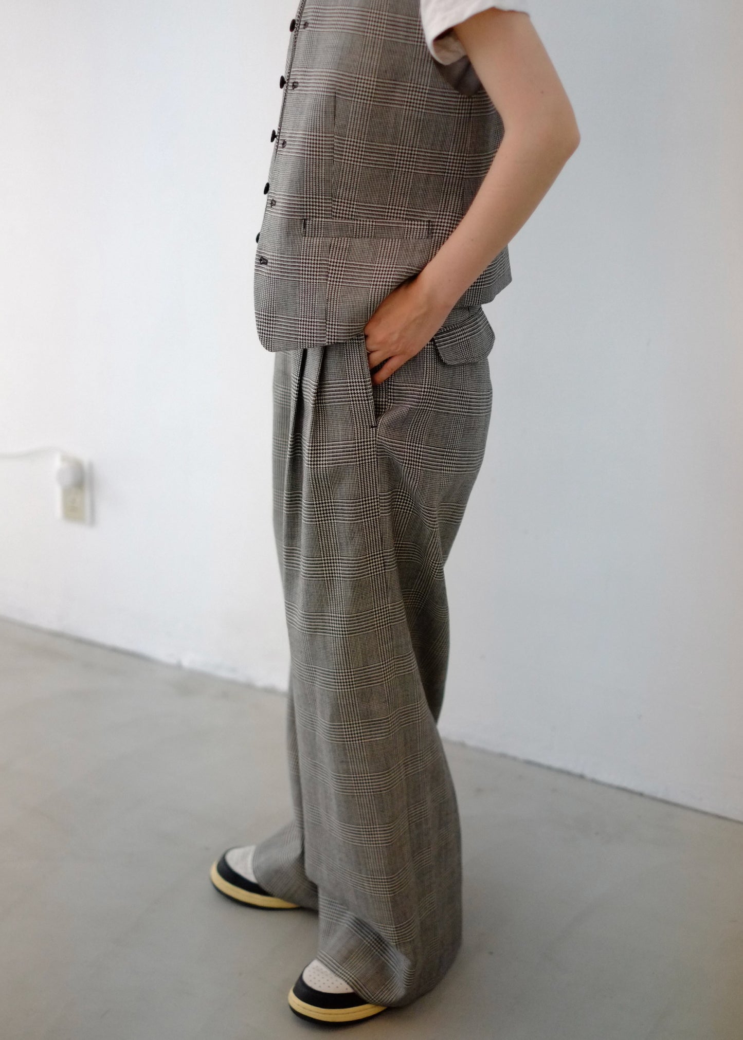 【Oblada】OFFICER BUGGY CHECK PANTS