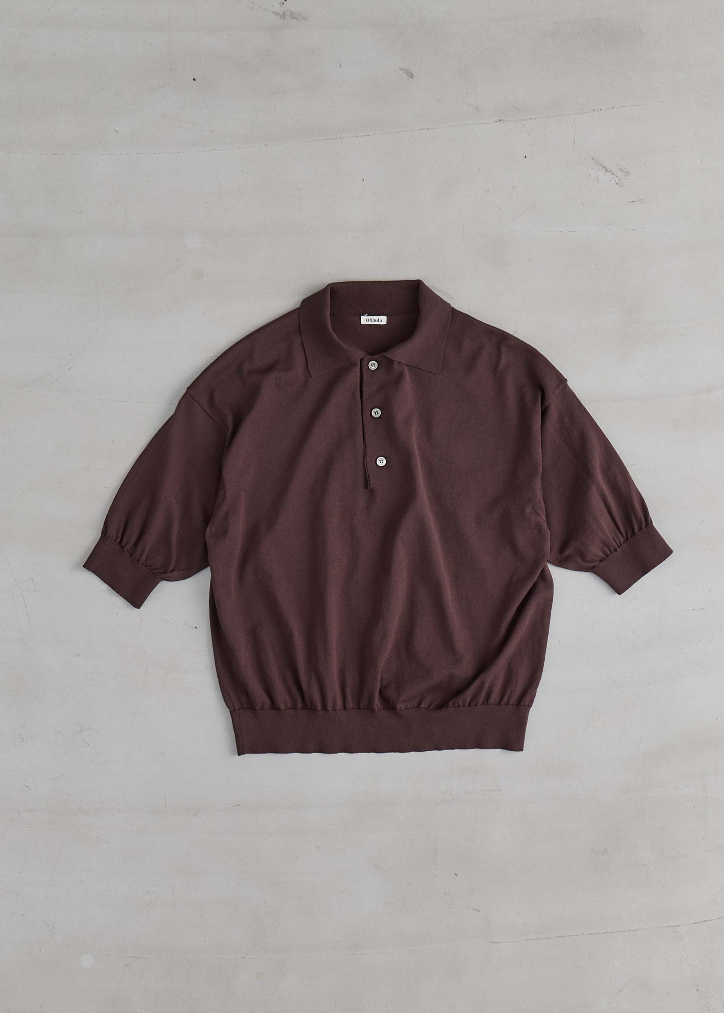 【Oblada】SUMMER HENRY POLO KNIT