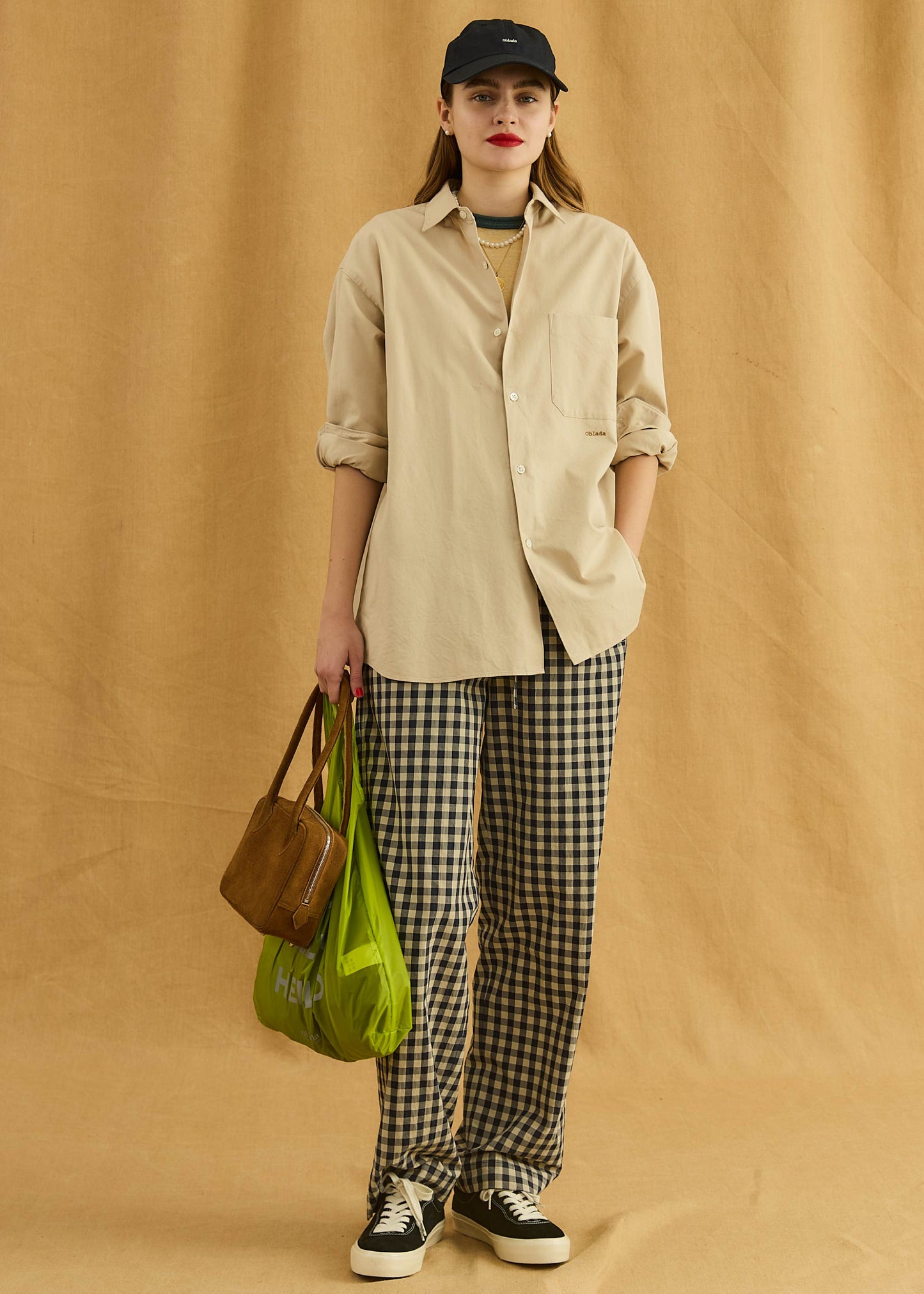 【Oblada】GINGHAM CHECK PANTS