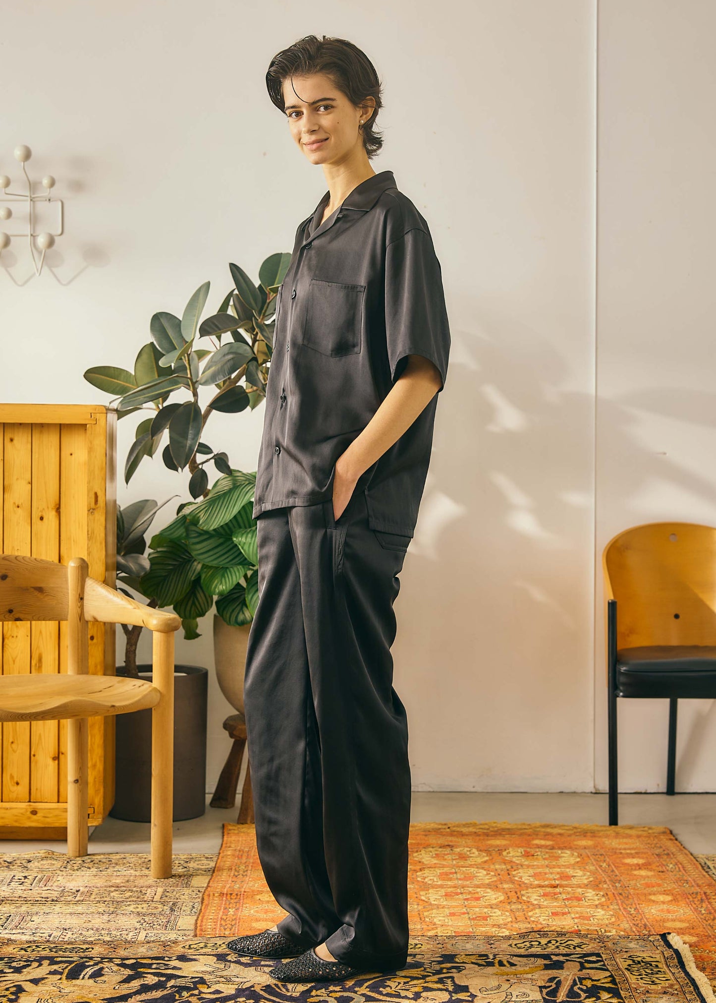 【Oblada】SATIN PANTS