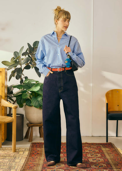 【Oblada】STRIPE AUTHENTIC SHIRT