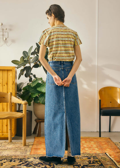 【Oblada】BUDDY DENIM SKIRT BLUE