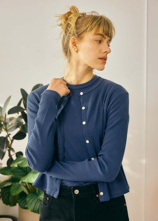 [ONLINE PREORDER] RIB CARDIGAN 