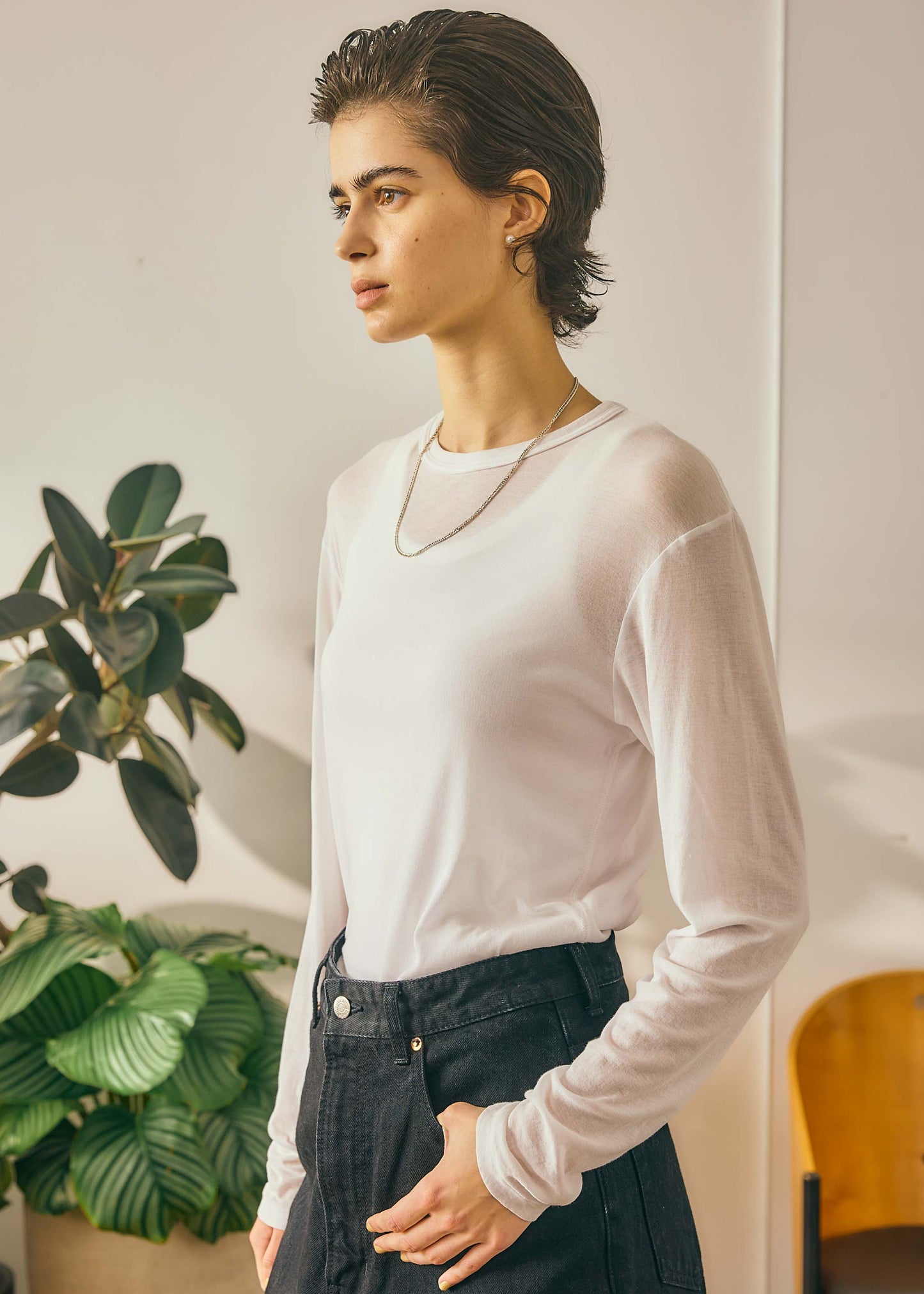 【Oblada】SHEER LONG SLEEVE TEE