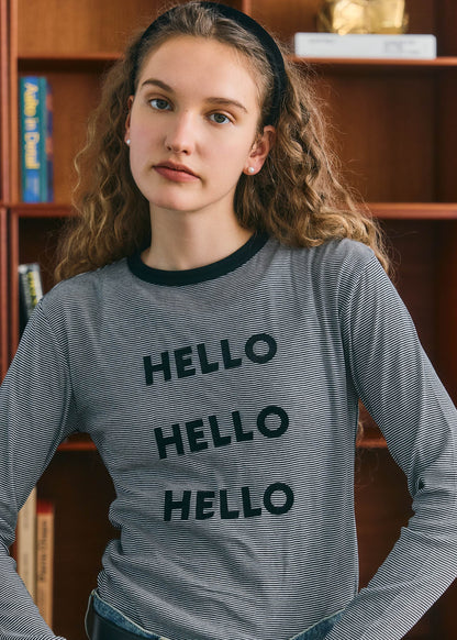 【ONLINE PREORDER】SHEER HELLO LONG TEE
