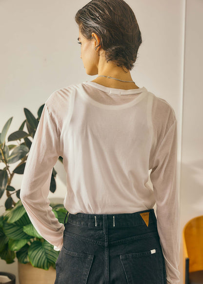 【Oblada】SHEER LONG SLEEVE TEE