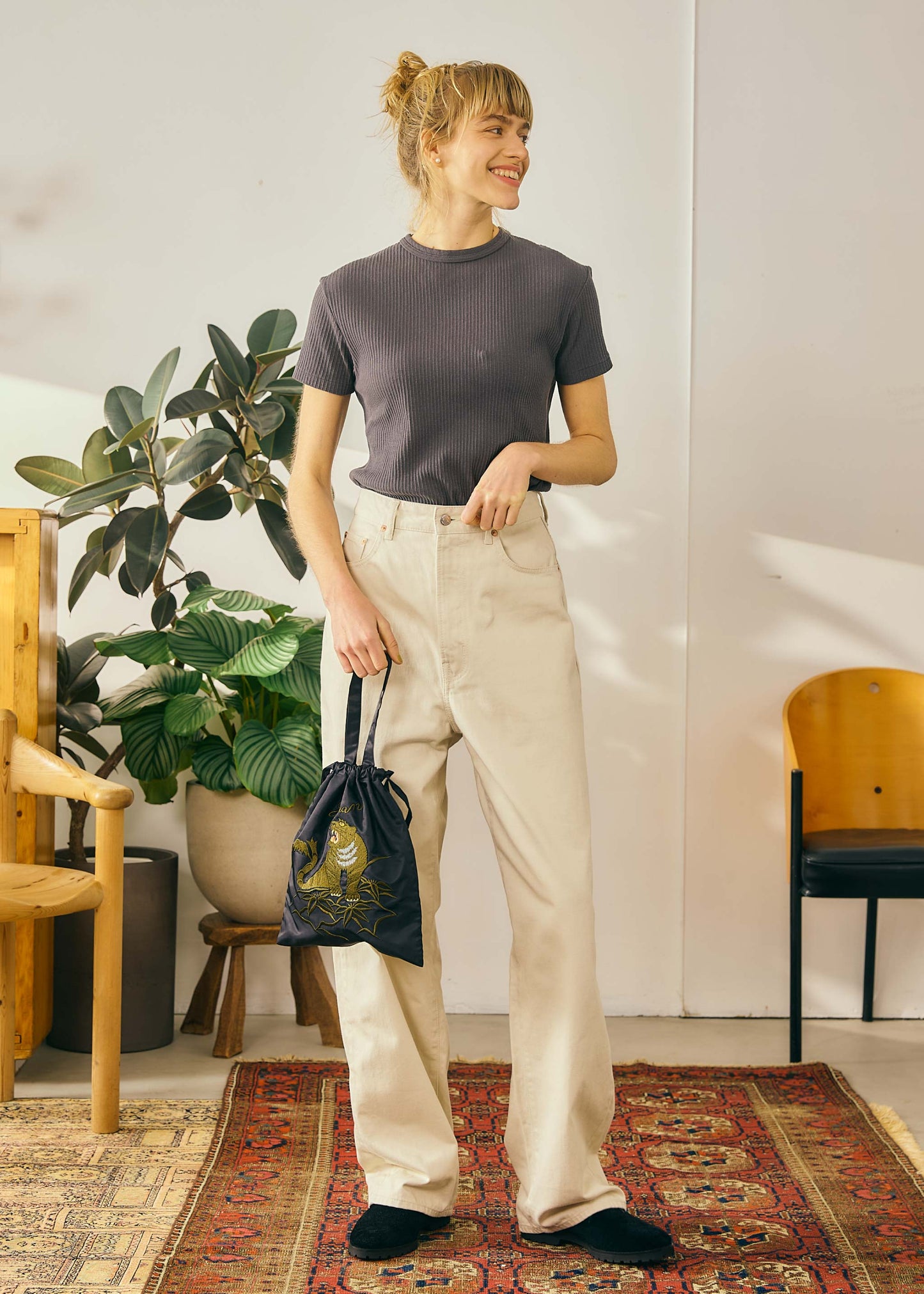 【Oblada】BUDDY JEANS IVORY