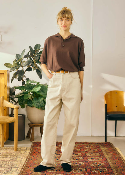 【Oblada】SUMMER HENRY POLO KNIT