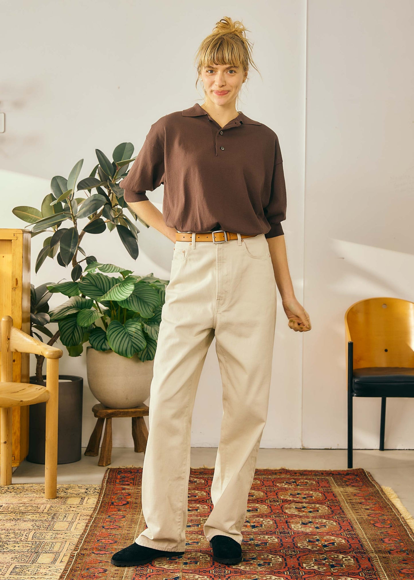 【Oblada】SUMMER HENRY POLO KNIT