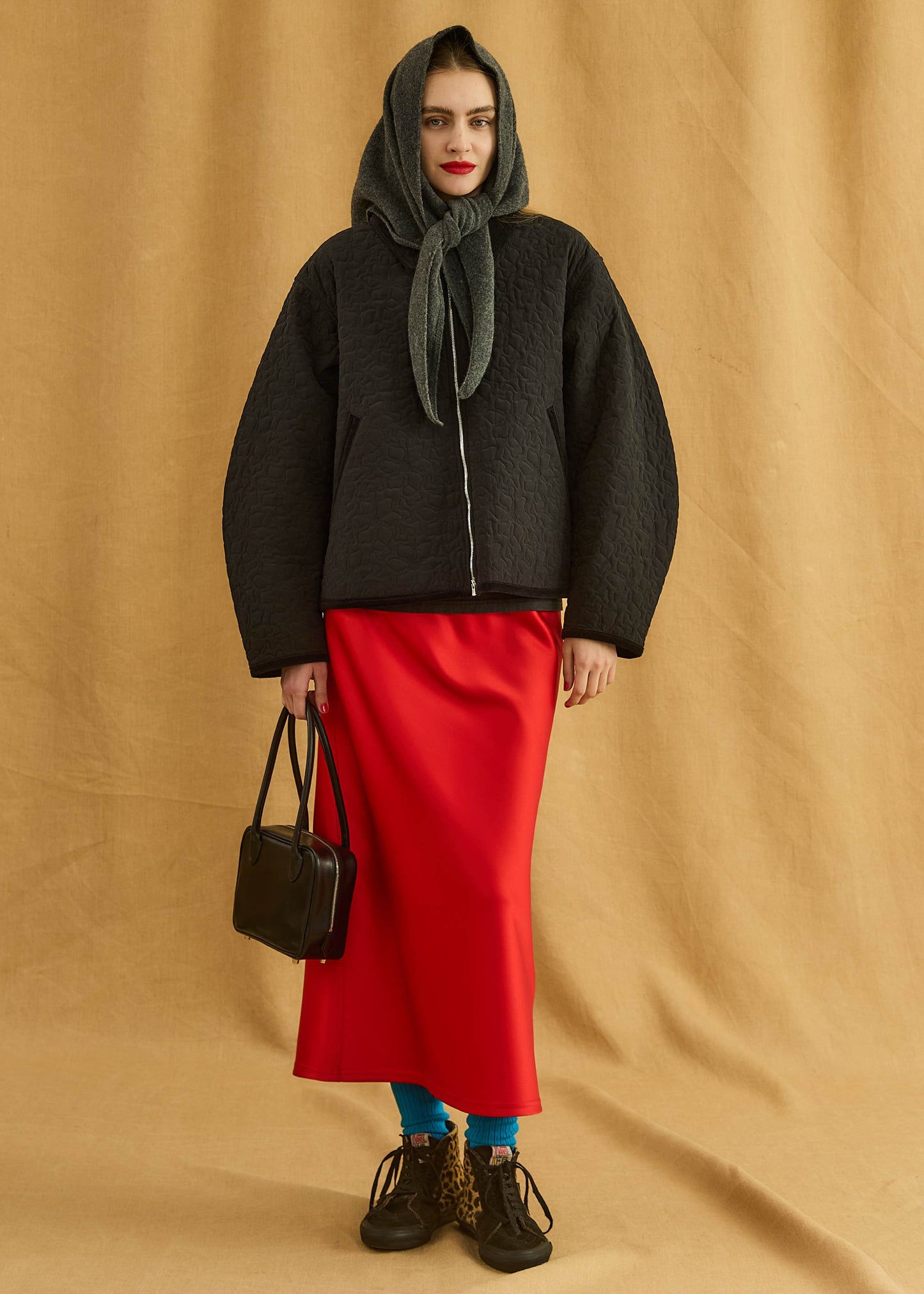 【Oblada】SATIN USUAL SKIRT