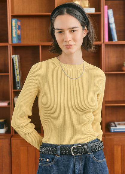 【ONLINE PREORDER】RIB CREW NECK KNIT