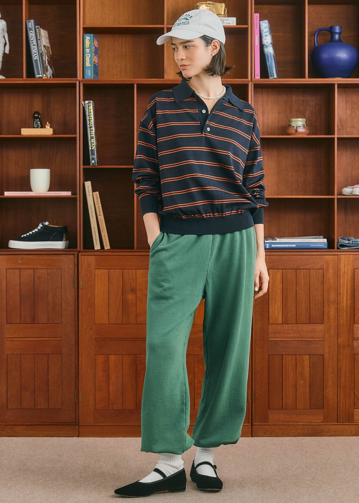 【ONLINE PREORDER】BORDER POLO KNIT
