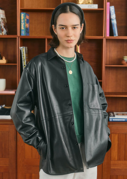 【ONLINE PREORDER】LAMB LEATHER SHIRT