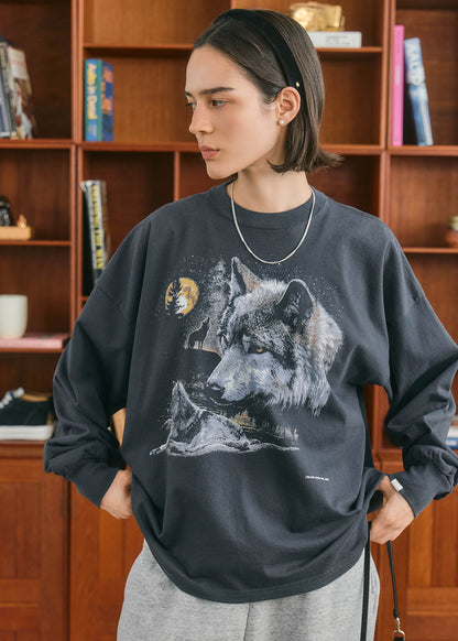 【ONLINE PREORDER】WOLF PRINT LONG TEE