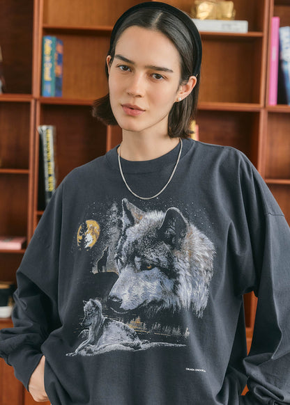 【ONLINE PREORDER】WOLF PRINT LONG TEE