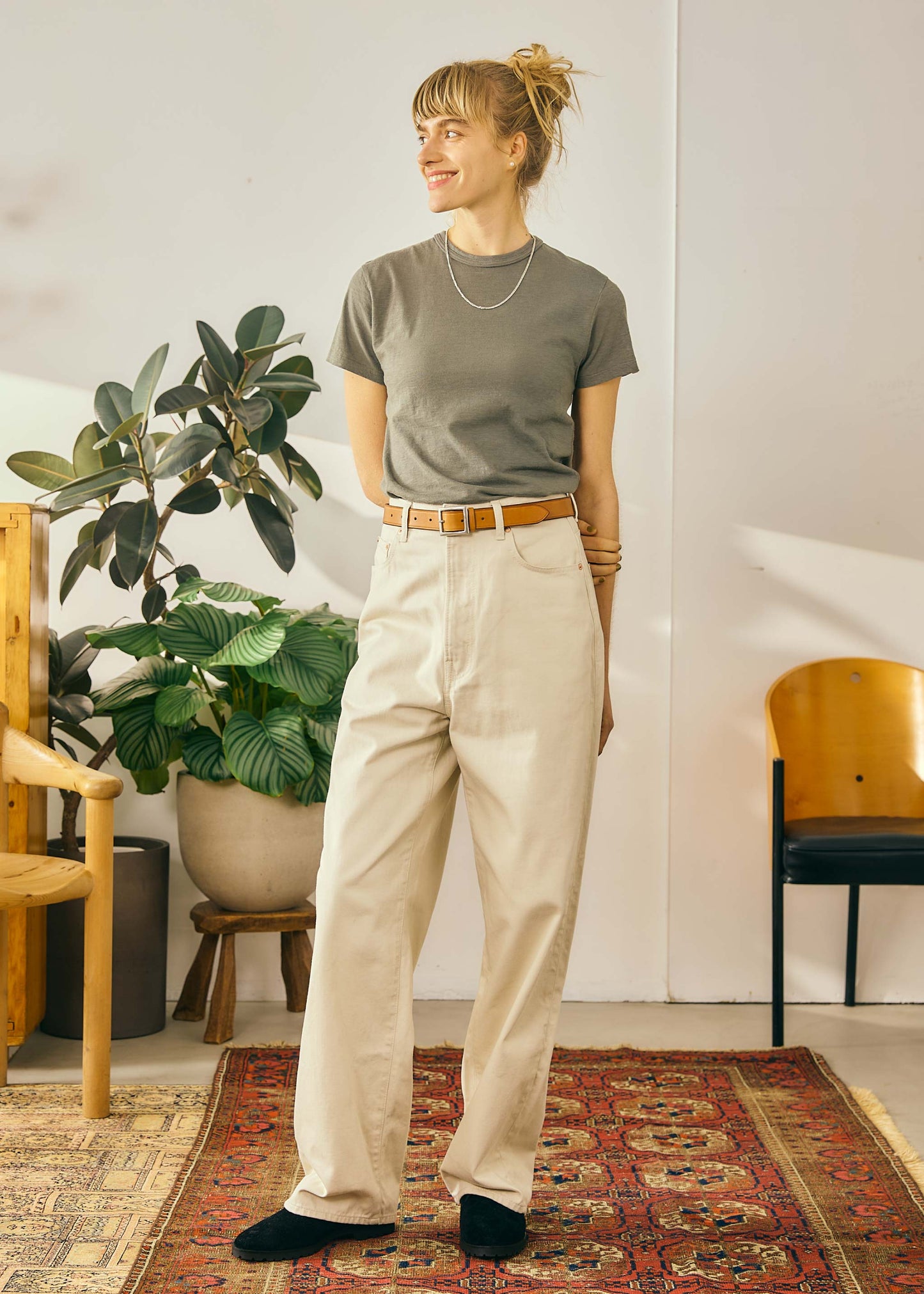 【Oblada】BUDDY JEANS IVORY