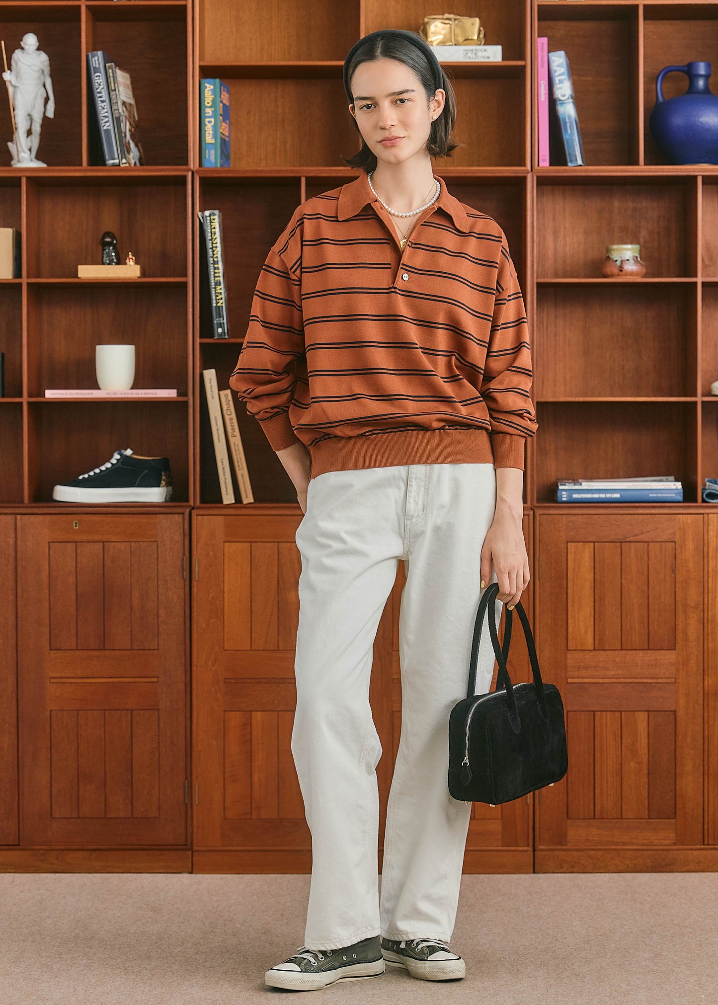 【ONLINE PREORDER】BORDER POLO KNIT