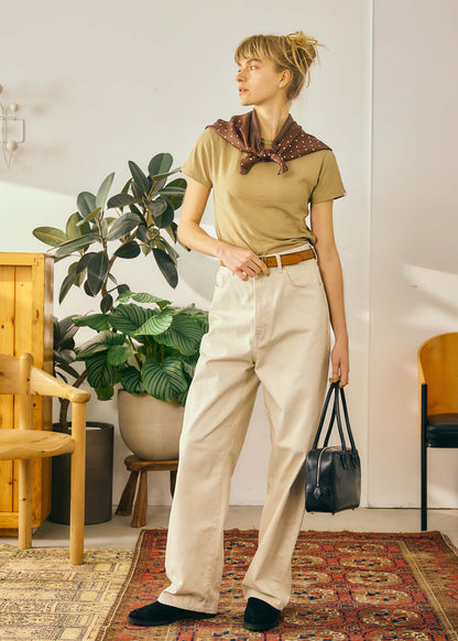 【Oblada】BUDDY JEANS IVORY