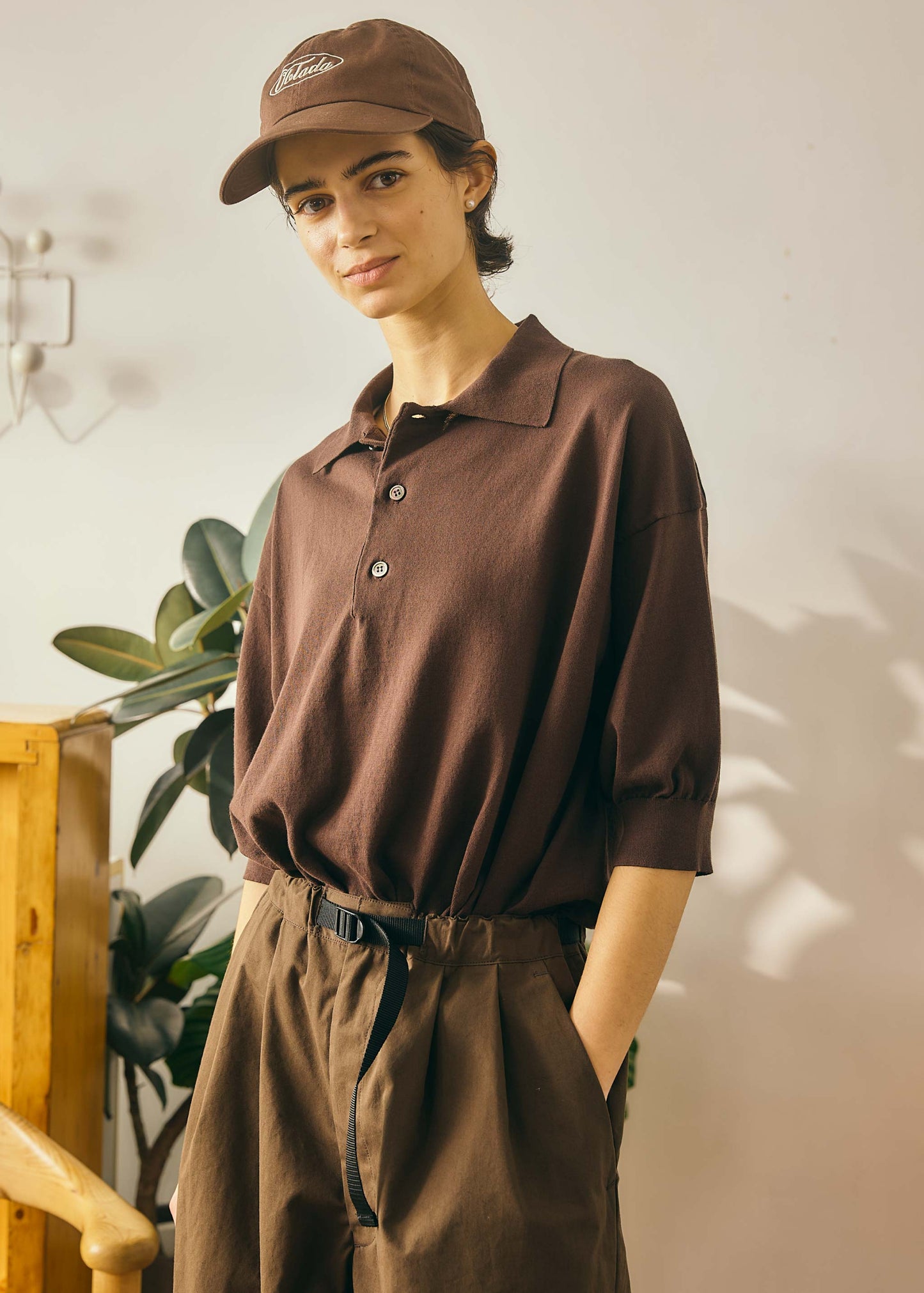 【Oblada】SUMMER HENRY POLO KNIT